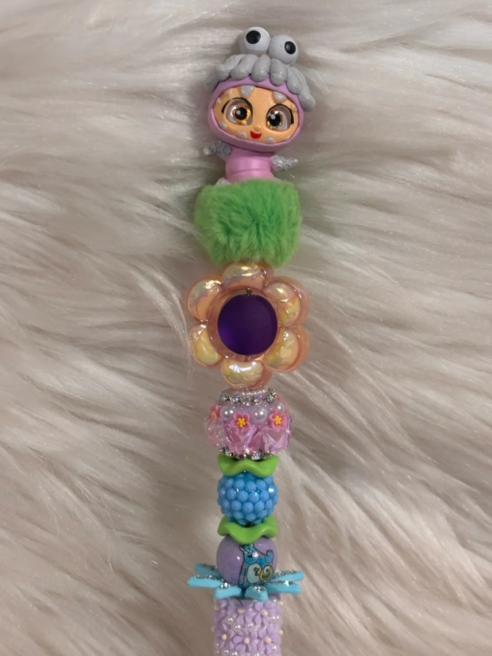 Disney Doorables Boo Beaded Pen Handcrafted